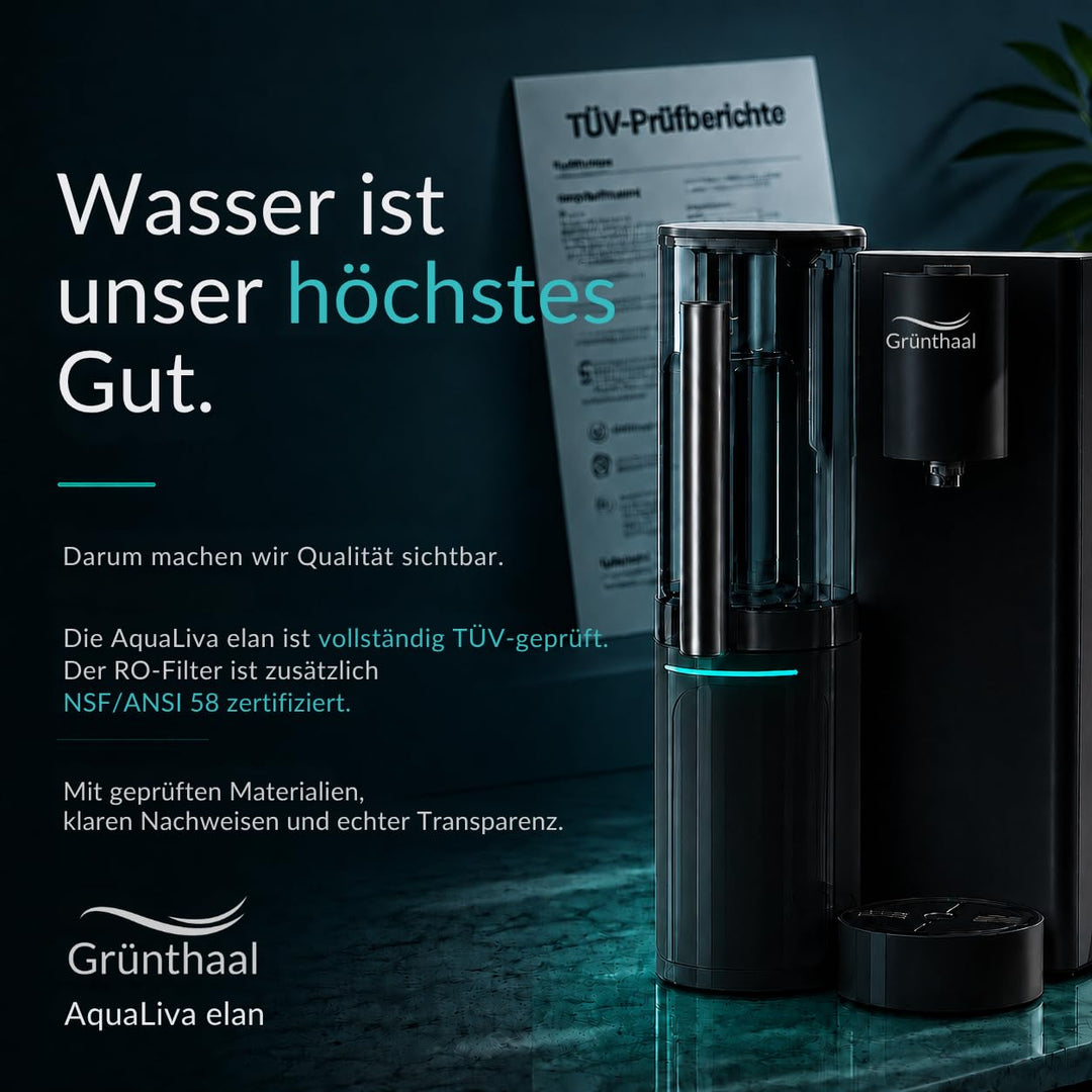Auftisch Osmoseanlage - AquaLiva elan⎜komplett geprüft⎜Umkehrosmoseanlage Trinkwasser ⎜keine Install