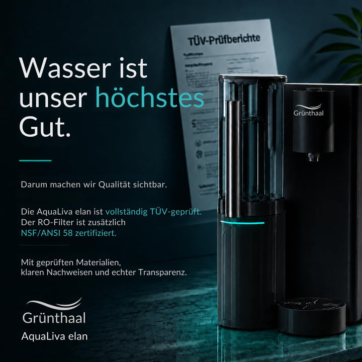 Auftisch Osmoseanlage - AquaLiva elan⎜komplett geprüft⎜Umkehrosmoseanlage Trinkwasser ⎜keine Install