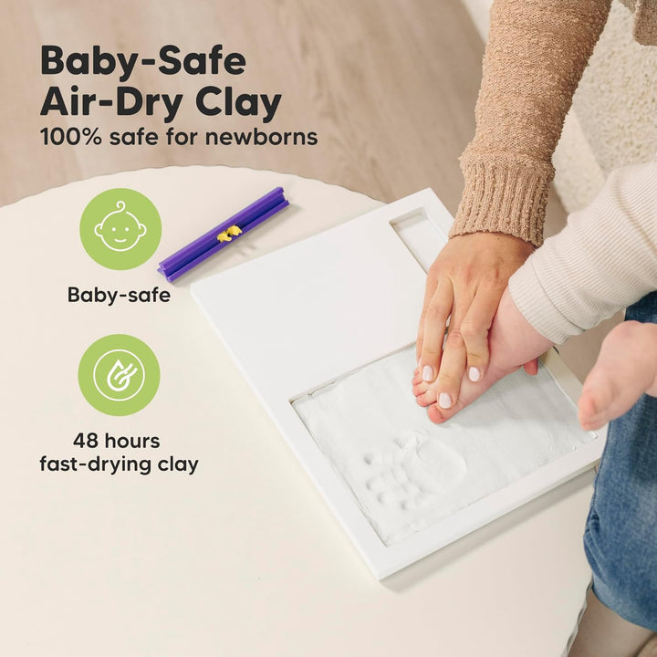 KeaBabies Baby Handabdruck und Fussabdruck Set - Gipsabdruck Hand und Fuss für Neugeborene, Bilderra