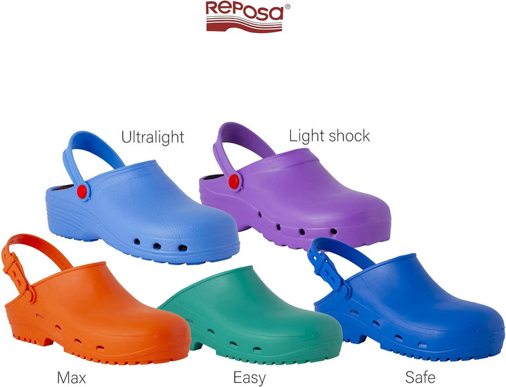 REPOSA Unisex Light Shock Clog, Blau