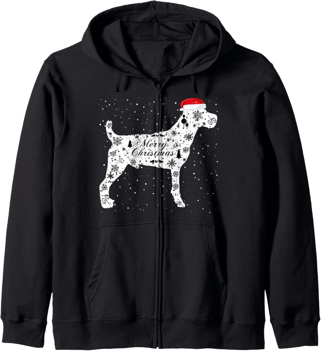 Merry Xmas Parson Russell Terrier Hund Weihnachten Kapuzenjacke