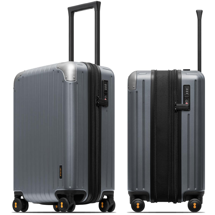 LEVEL8 Koffer Trolley Leicht Handgepäck Erweiterbar, 55cm, 36-42L | Hartschalenkoffer aus 100% Polyc