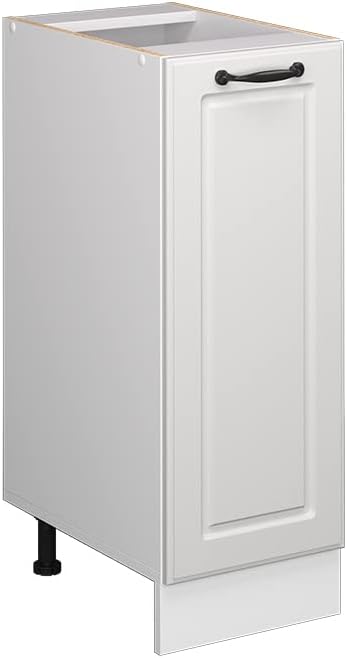 Vicco Apothekerschrank R-Line, Weiss Landhaus/Weiss, 30 cm ohne Arbeitsplatte Weiss Landhaus Apothek