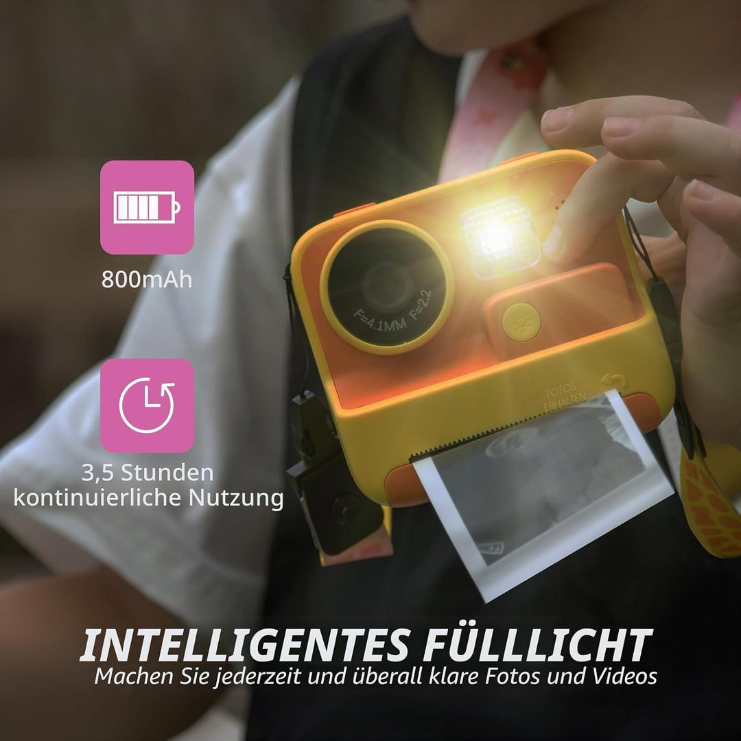 Kinderkamera Sofortbildkamera, kamera für kinder digitalkamera kinder instant camera 1080P 2,0 Zoll
