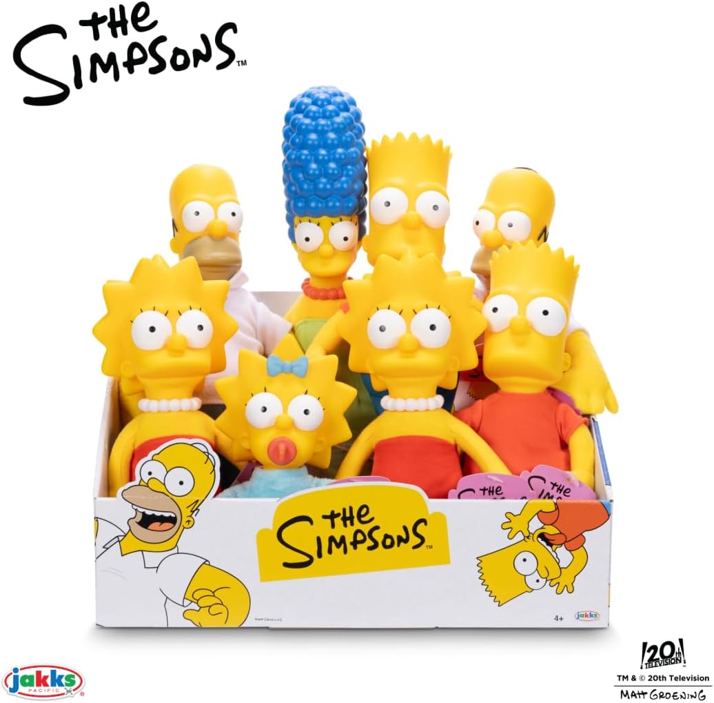 JAKKS Pacific Der Simpsons-Homer-Plüsch, 25 cm, offiziell lizenziert, weicher Plüsch-Homer mit gefor