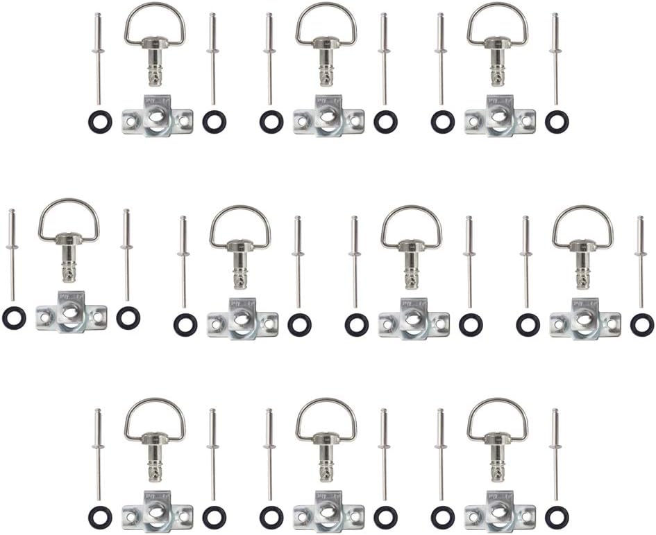 Oldbones Motorrad-Rennverschlüsse, Schnellverschluss, D-Ring, 1/4-Drehung, Rennverkleidung, Nieten,