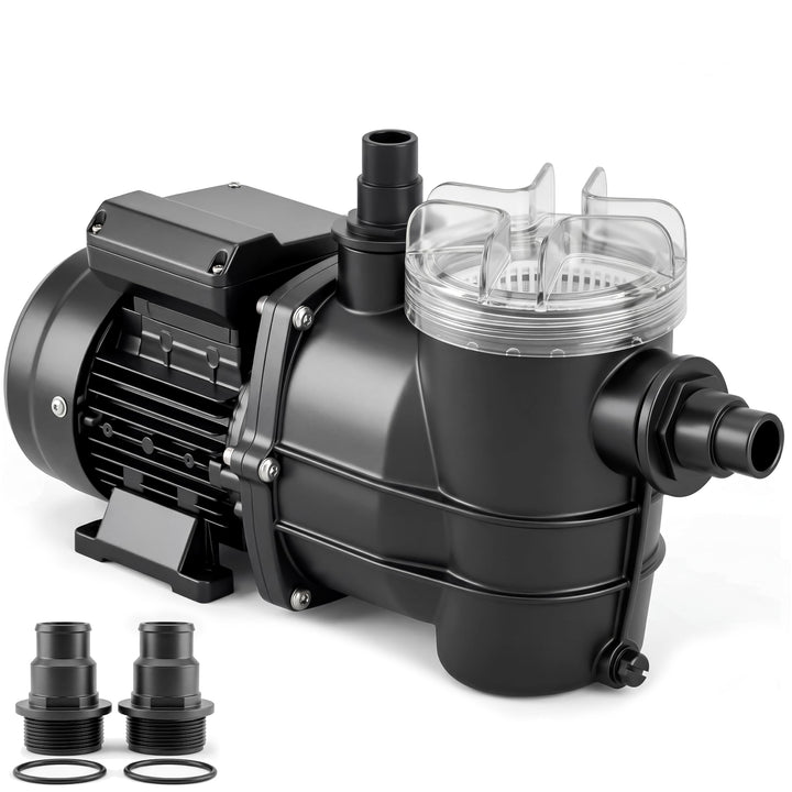 monzana Filterpumpe 9.960 l/h mit Vorfilter Poolpumpe Umwälzpumpe Sandfilter Pool Pumpe 9,0m Förderh