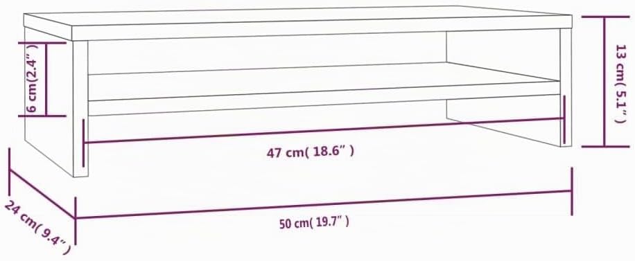 vidaXL Monitorständer Schreibtischaufsatz Monitorerhöhung Bildschirm Aufsatz Bildschirmerhöhung Bild