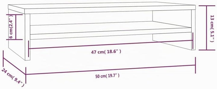 vidaXL Monitorständer Schreibtischaufsatz Monitorerhöhung Bildschirm Aufsatz Bildschirmerhöhung Bild