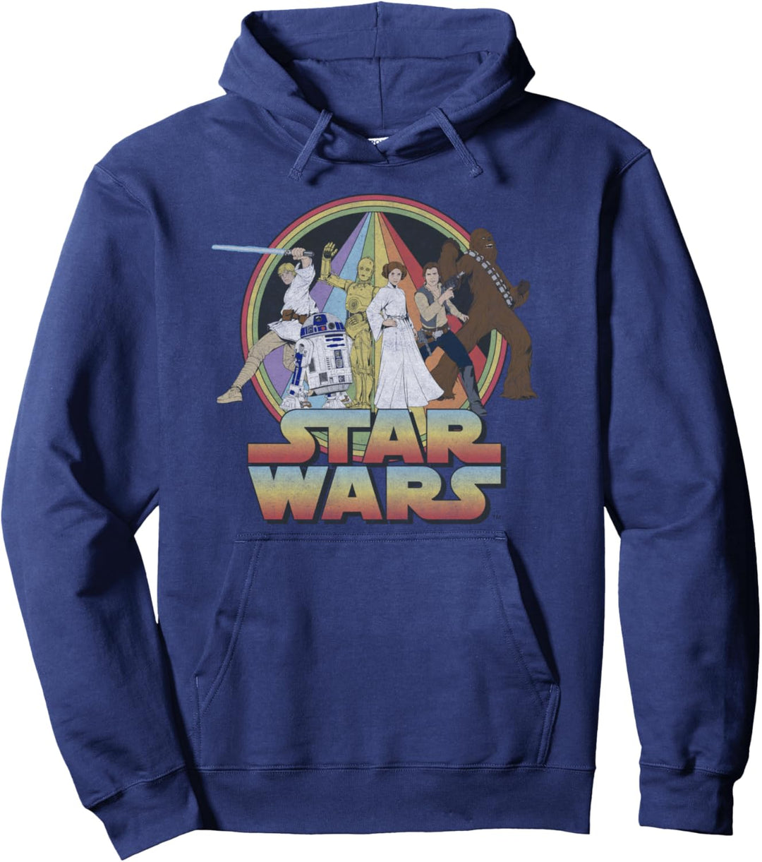 Star Wars Rainbow Group Shot Vintage Poster Pullover Hoodie