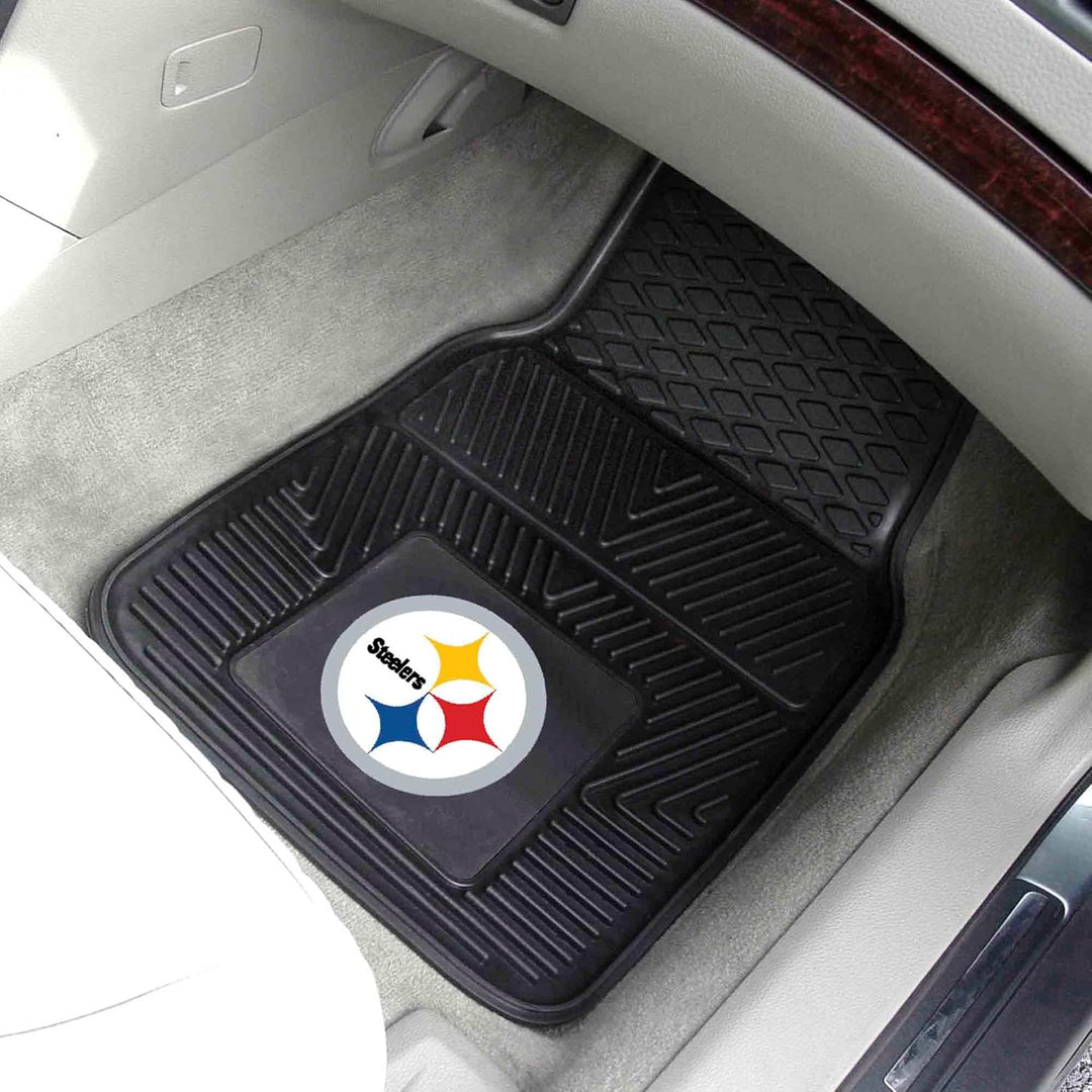 FANMATS 8752 NFL Pittsburgh Steelers Vinyl-Fussmatte, strapazierfähig, 45,7 x 68,6 cm Front, Front