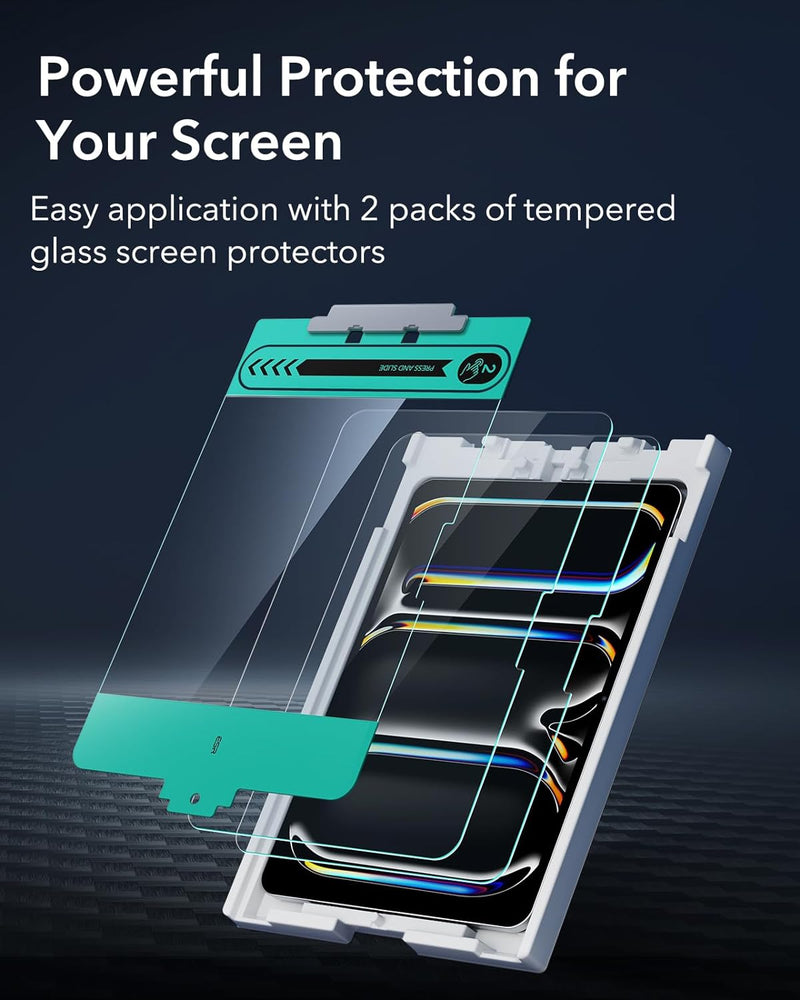 ESR Schutzfolie für iPad Pro 13 (2024), Displayschutzfolie aus gehärtetem Glas mit einfach anzubring