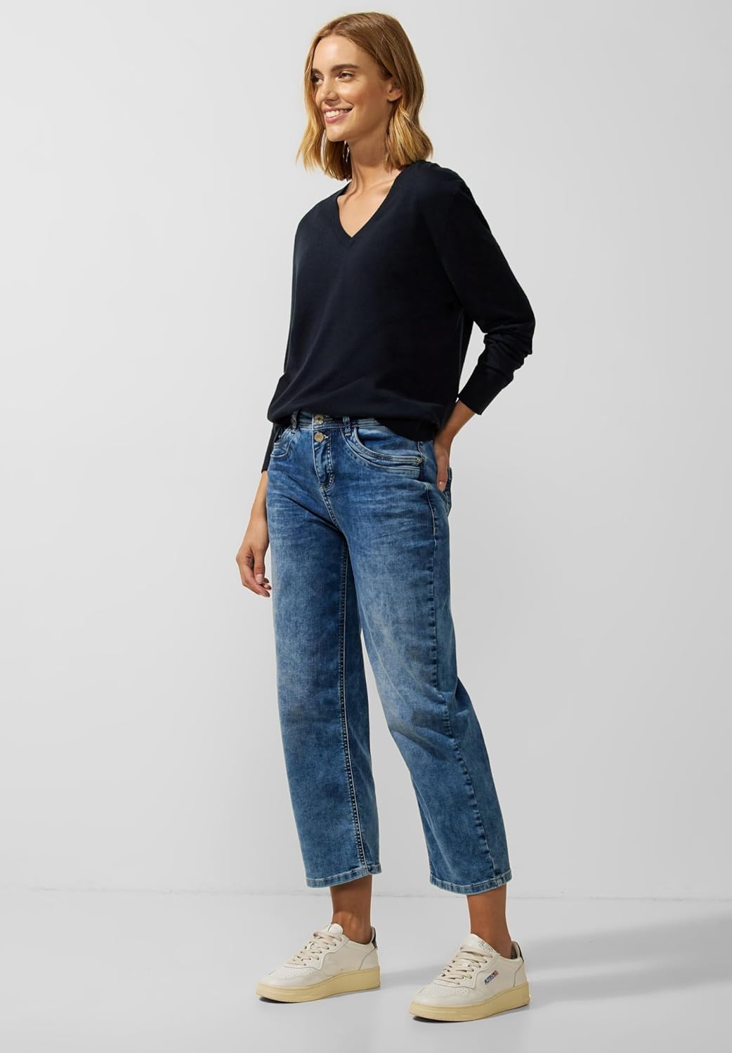 Street One Damen Strickpullover 38 Deep Blue, 38 Deep Blue