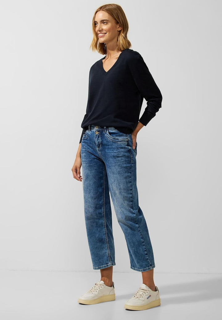 Street One Damen Strickpullover 38 Deep Blue, 38 Deep Blue