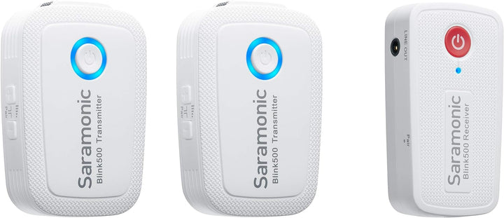 Saramonic Blink500 B2W drahtloses 2,4-GHz-2-Personen-Mikrofon-Clip-On-Mikrofonsystem mit Lavalier un