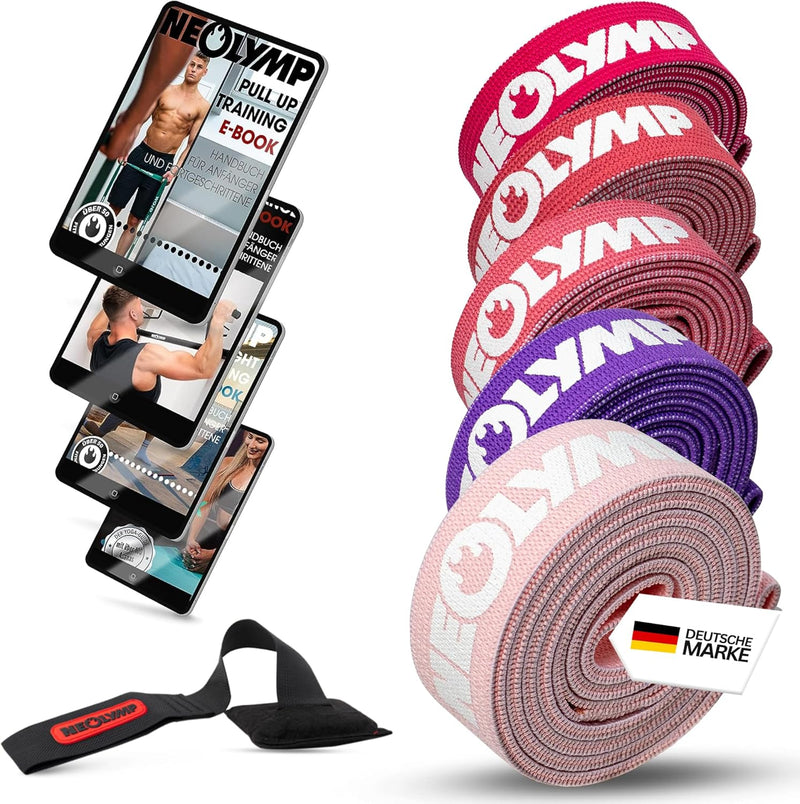 NEOLYMP Fitnessbänder aus Baumwolle – Waschbare Resistance Bands - Widerstandsbänder für Fitness & M