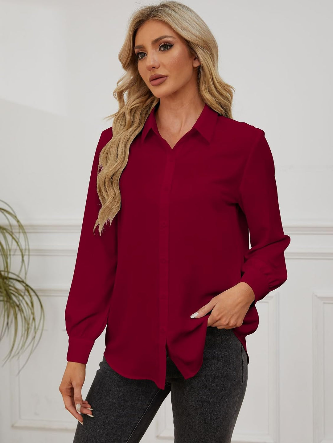 Spring SEAON Damen Leger Casual (1er Pack) XS Weinrot, XS Weinrot