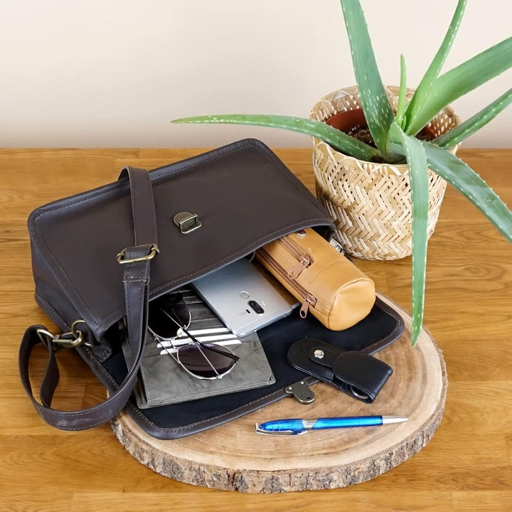 LECONI Schultertasche Leder Umhängetasche Damentasche Handtasche für Damen – Frauen Ledertasche echt