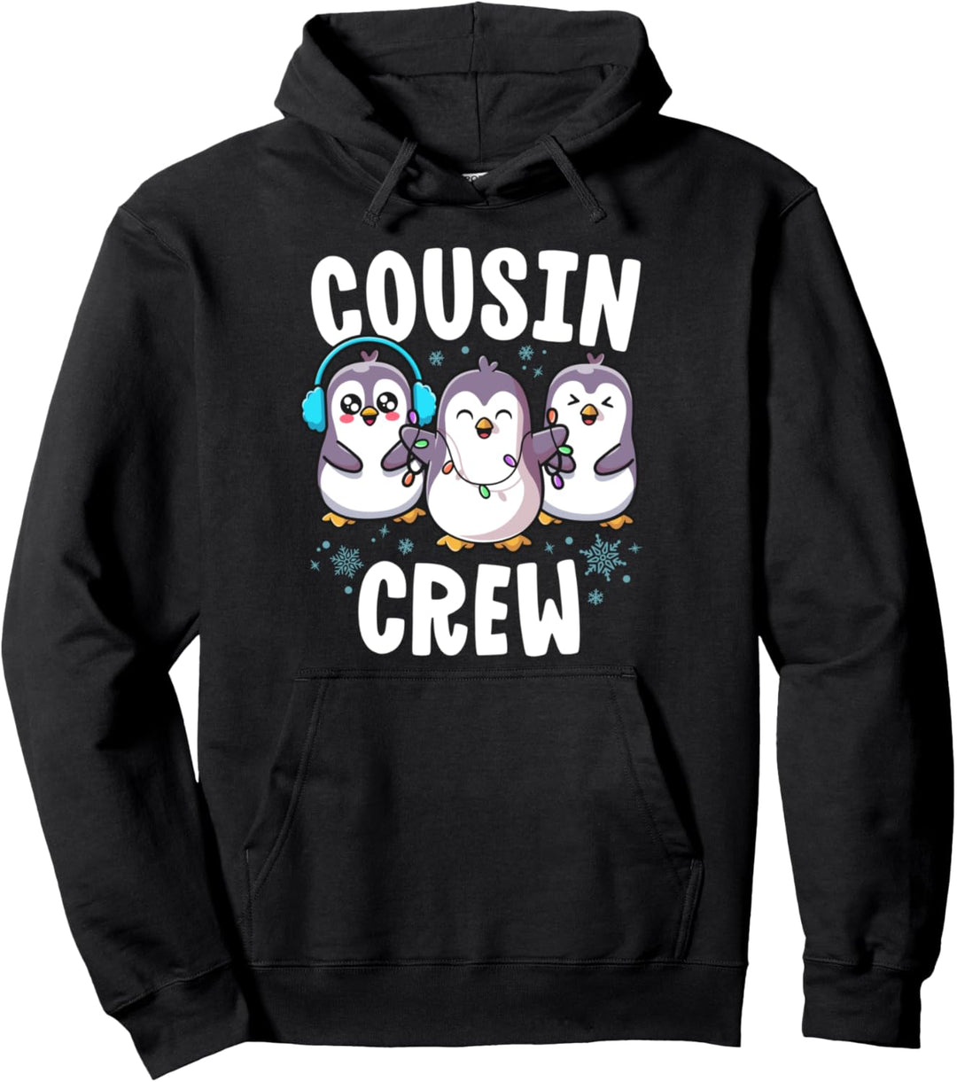 Cousin Crew Christmas Tshirt Funny Xmas Vacation Penguins Pullover Hoodie