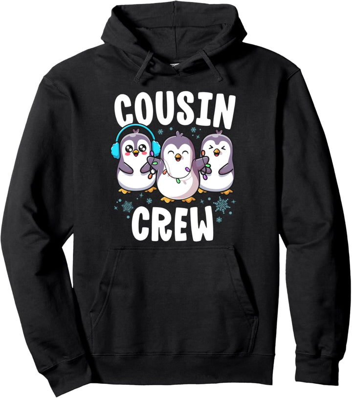 Cousin Crew Christmas Tshirt Funny Xmas Vacation Penguins Pullover Hoodie