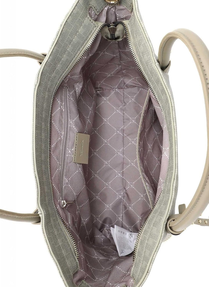 Tamaris Shopper Linn 32266 Damen Handtaschen Ornament Einheitsgrösse Khaki 910, Einheitsgrösse Khaki