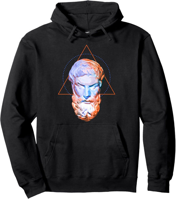 Epikur - Buntes philosophen Porträt - Hedonist Pullover Hoodie
