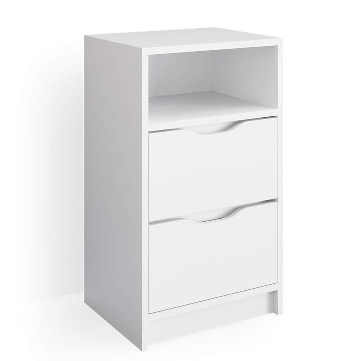 Vicco Nachttisch Ruben, Weiss, 38 x 66.6 cm Einzeln, Einzeln