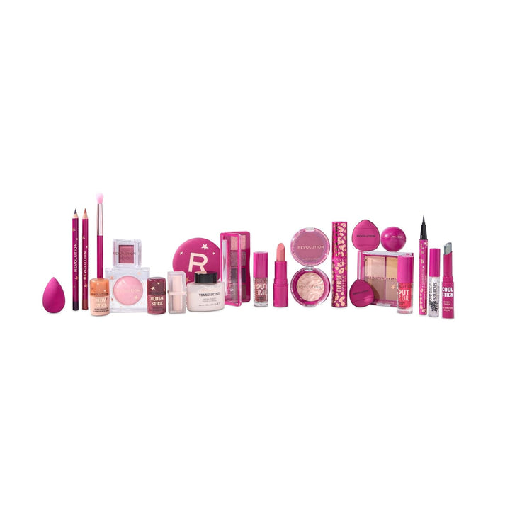 Revolution Makeup Advent Calendar 2025, 24 Beauty-Must-haves, Geschenkset mit Lipgloss, Highlighter,
