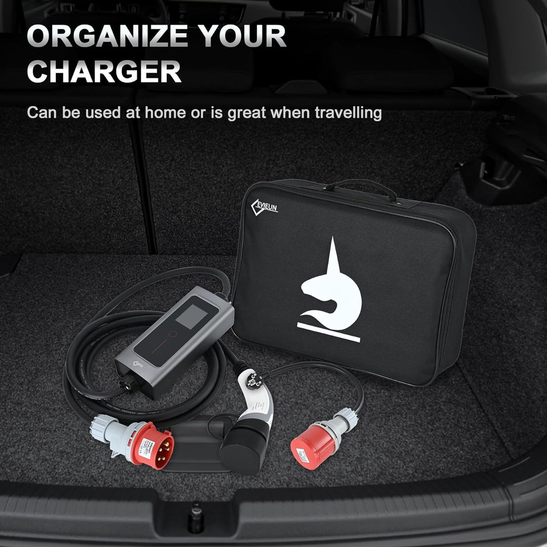 EVIEUN EV Ladekabel Typ 2 11 kW 3-Phasen 6-16 A 5 M, EV-Ladegerät Ladekabel CEE auf Typ 2 mit Allen