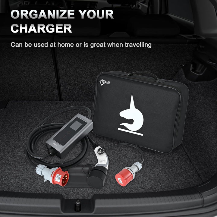 EVIEUN EV Ladekabel Typ 2 11 kW 3-Phasen 6-16 A 5 M, EV-Ladegerät Ladekabel CEE auf Typ 2 mit Allen