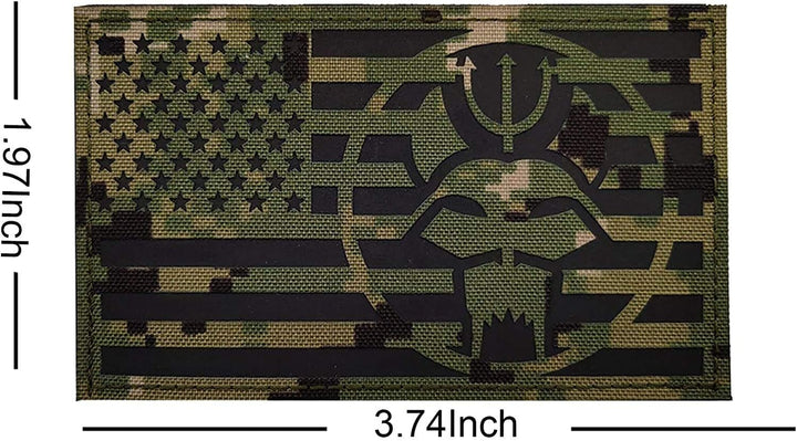 Siegel Team DEVGRU Dreizack Katzenkopf IR Infrarot reflektierende Patch, anpassbare personalisierte