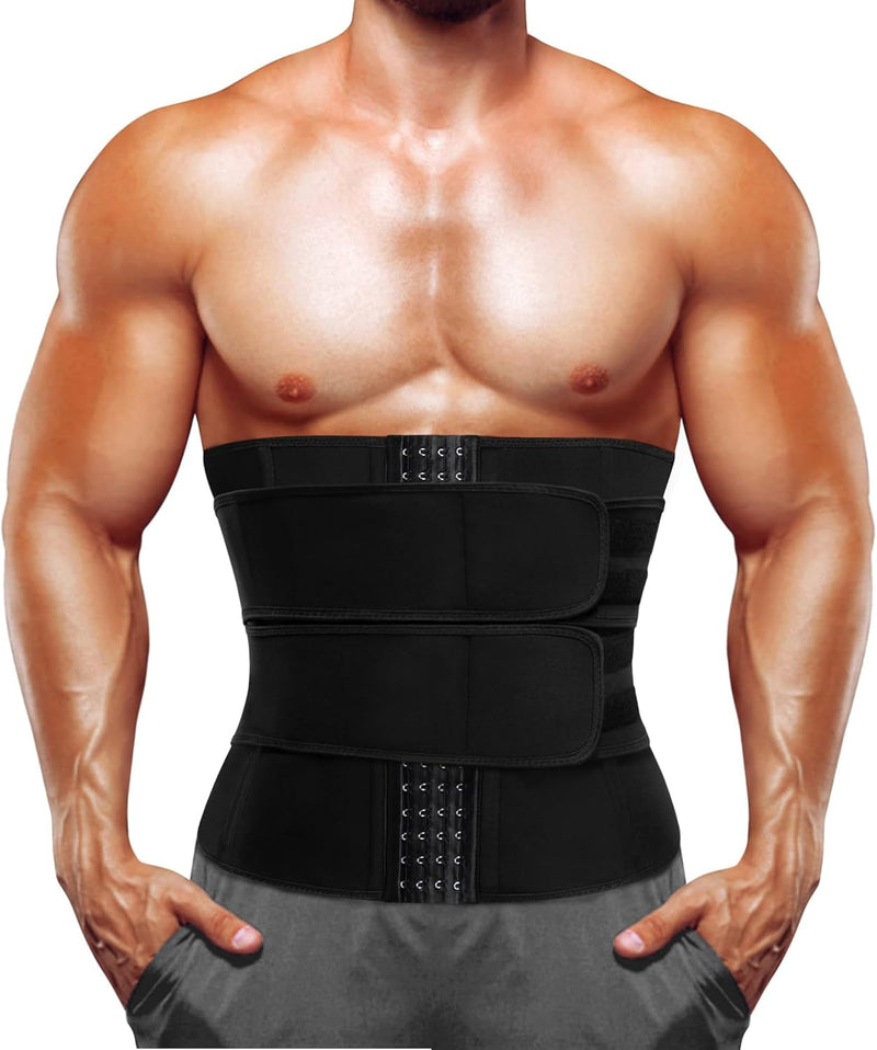 Bafully Herren Bauchweggürtel Sport Fitnessgürtel Body Shaper Schwitzgürtel Neopren Sauna Gürtel Tai
