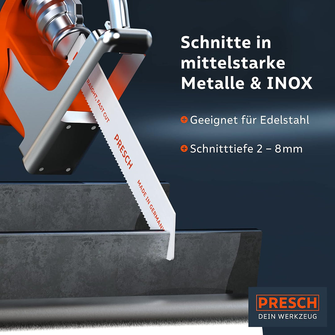 Presch Säbelsägeblätter Set Holz, Metall und Edelstahl 15 Stk. - Komplettes Säbelsägeblätter Set für