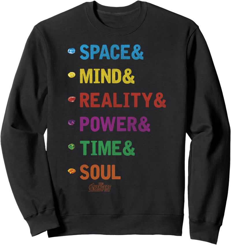 Marvel Avengers: Infinity War Infinity Stones Text Stack Sweatshirt