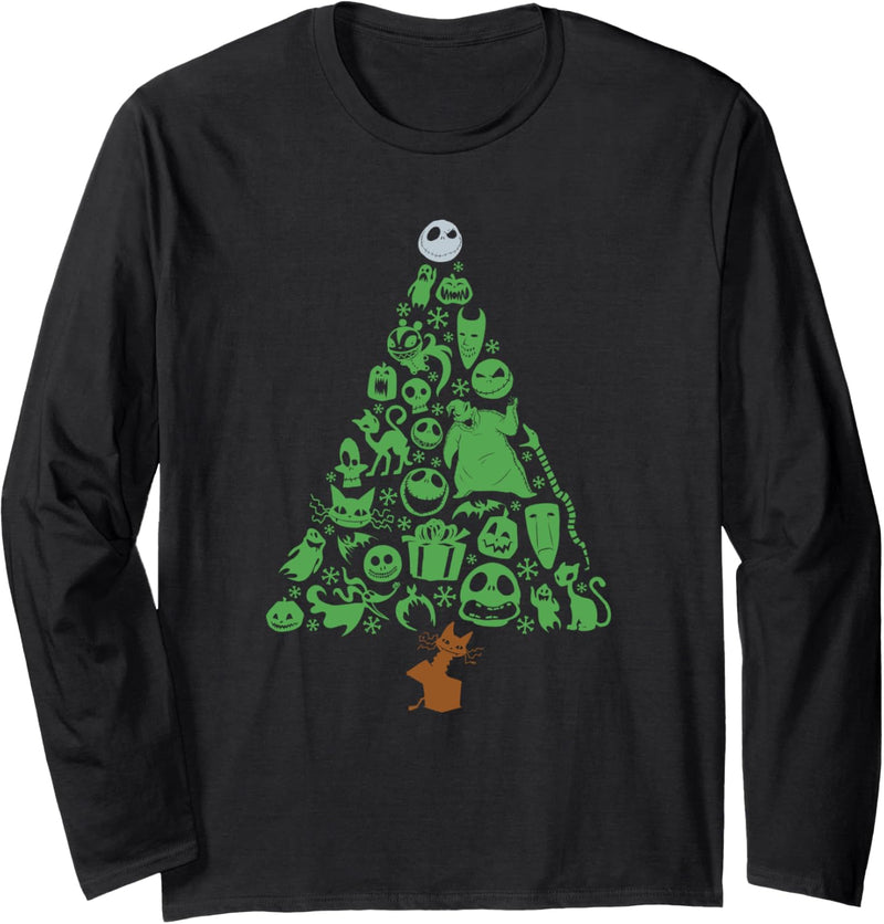 Disney The Nightmare Before Christmas Spooky Holiday Tree Langarmshirt