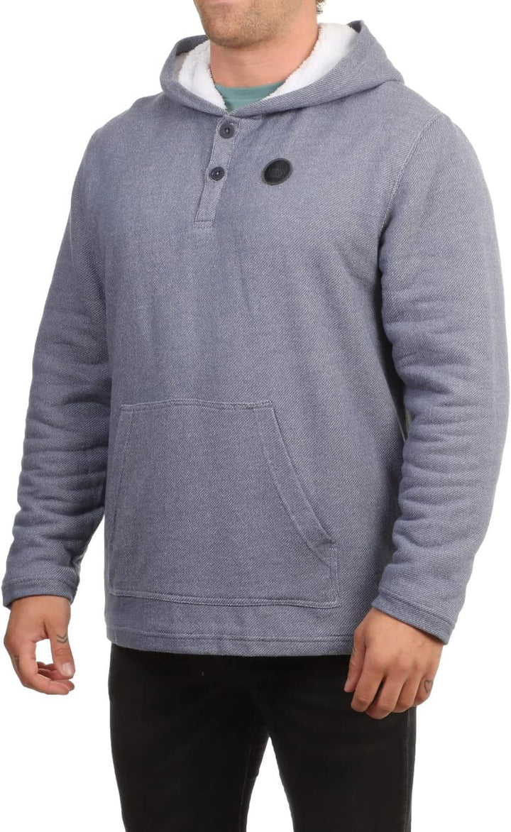 Hurley Herren M Modern Surf Poncho Sherpa Ls H T-Shirt M Blau (Diffused Blue), M Blau (Diffused Blue