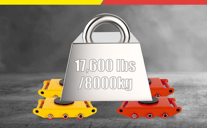 8T Machinery Mover Panzerrollen Transportfahrwerk Maschinenheber 360 ° Drehung Schwerlastrollen Indu