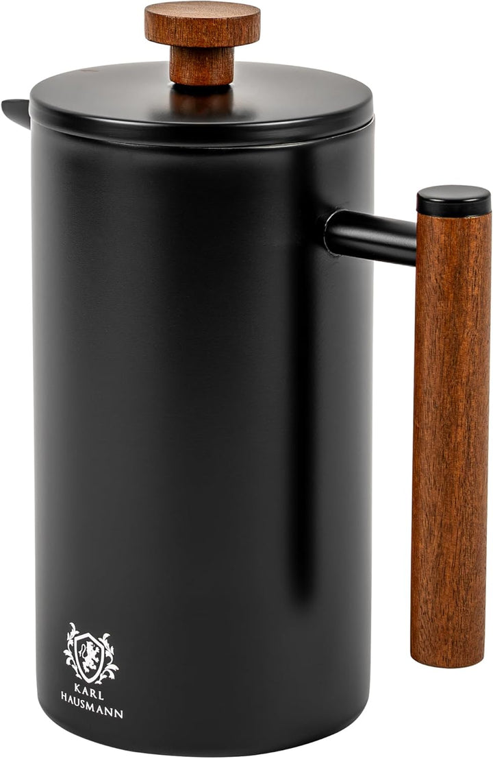 Thermo French Press - 1 Liter / 8 Tassen - Kaffeebereiter aus Edelstahl - Doppelwandig - Hält lange