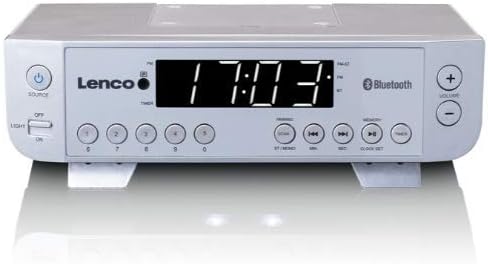 Lenco KCR-100 - Küchenradio - Unterbauradio mit Bluetooth - PLL FM Empfänger - 5 Senderspeicher - LE