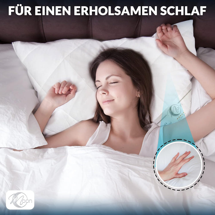 Moon Luxury Nackenstützkissen/Kopfkissen 40x80 mit enormer Stützkraft durch Visco-Spaghetti Bezug 10