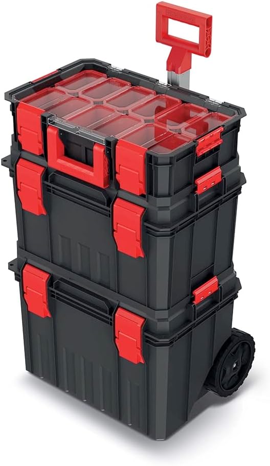 Kreher XL Werkzeugtrolley, Werkstattkoffer Set, Werkstattwagen Set 4 in 1! BxTxH: 53 x 35,5 x 82,5 c