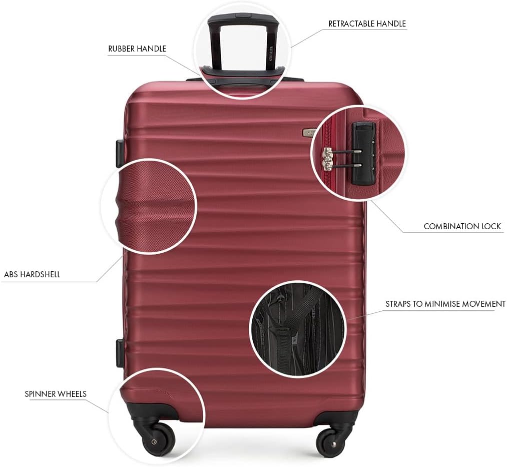 WITTCHEN Reisekoffer Handgepäck Kabinengepäck Rollkoffer Kabinenkoffer Kleiner Koffer Trolley Hartsc