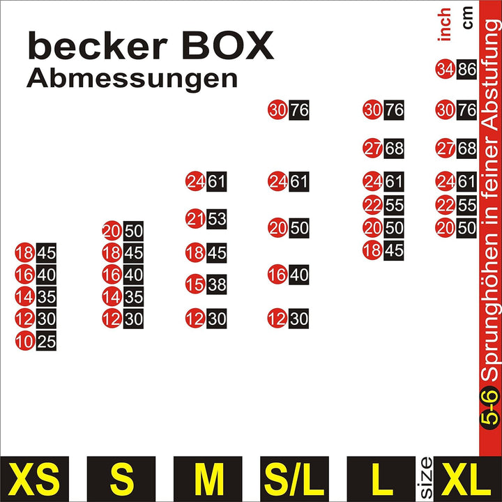 BeckerTechnik Germany Becker Box XL, Weltneuheit, 6 in 1 Box (BSG 28955) einzigartige Plyo Box mit 6