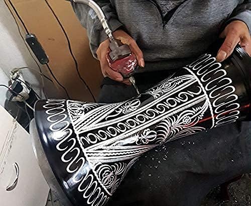 VD Vatan Profi Solo Darbuka Handgraviert 3029-S Schwarz 44,5 cm.