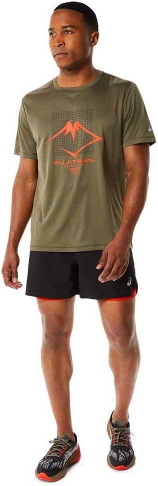 ASICS Fujitrail T-Shirt Running Herren Grün S, Gr&amp;