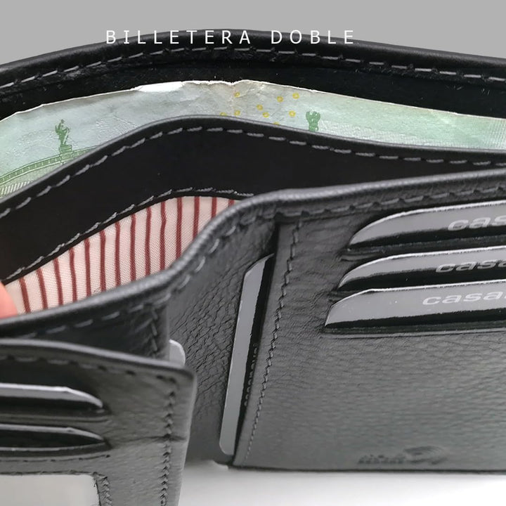 Vertikale Herren-Geldbörse | Ubrique-Haut | Geldbörse und Kartenhalter | Handgefertigt | RFID | 1007