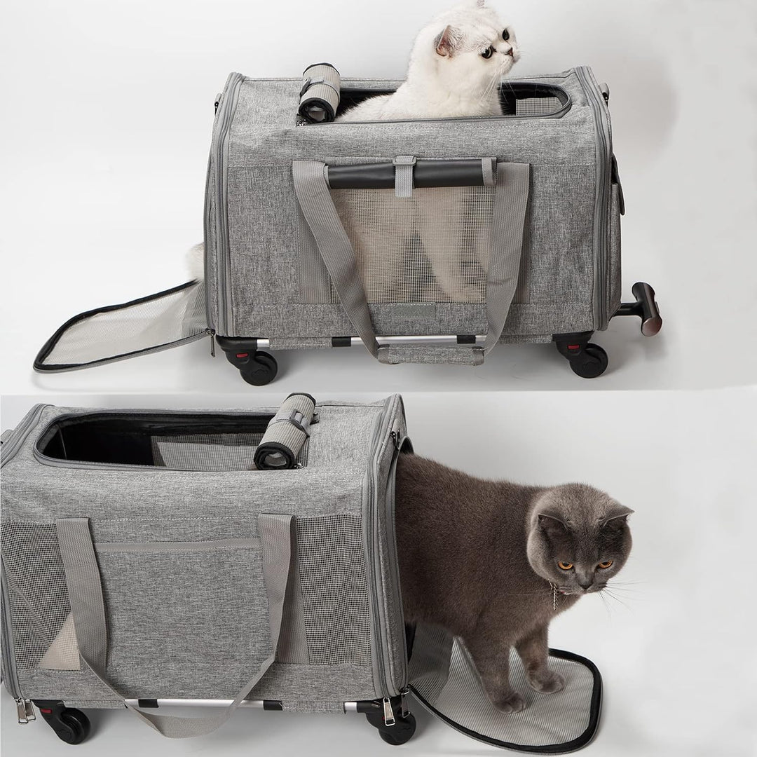 FLYAMAPIRIT Mobile Haustiertragetasche für kleine mittelgrosse Hunde Katzen Tragbare Reisetragetasch