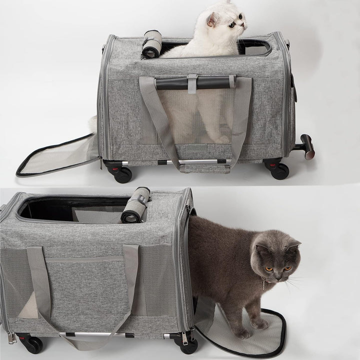 FLYAMAPIRIT Mobile Haustiertragetasche für kleine mittelgrosse Hunde Katzen Tragbare Reisetragetasch