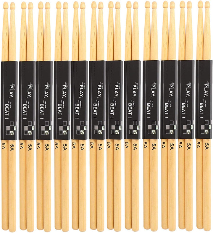 12 Paar Drumsticks, 5A Maple Wood Drumsticks Handheld Protable Drumsticks mit Mässiger Dicke und Gut