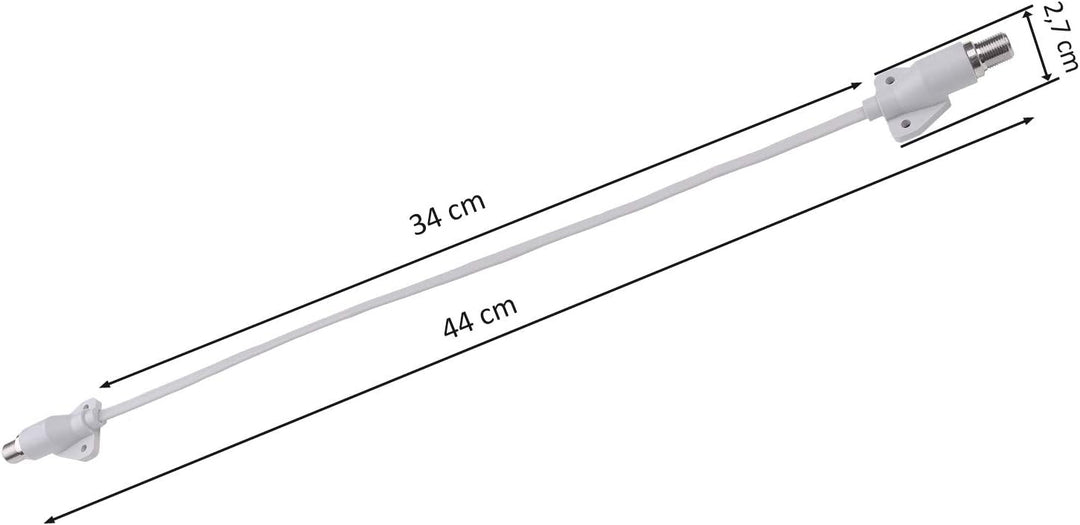 DUR-line® Profi Fensterdurchführung XL - 34cm Kabellänge - Minimale Dämpfung, maximale Schirmung - I